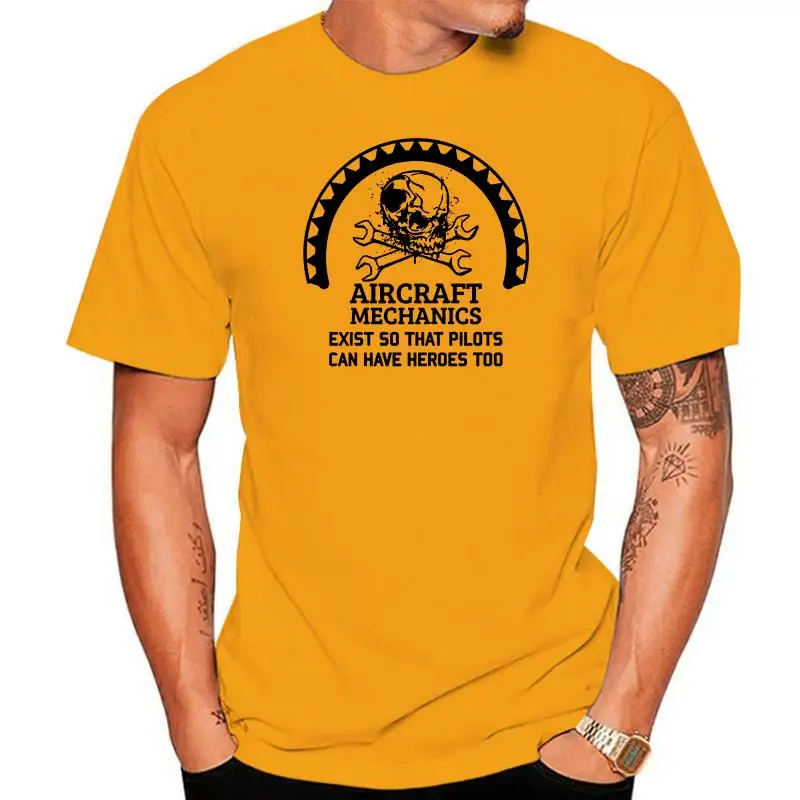 

2022 New Men Summer ThisWear Aircraft Mechanic Gift Exist so Pilots Have Heroes T-Shirt Cool Men Cotton T-shirt