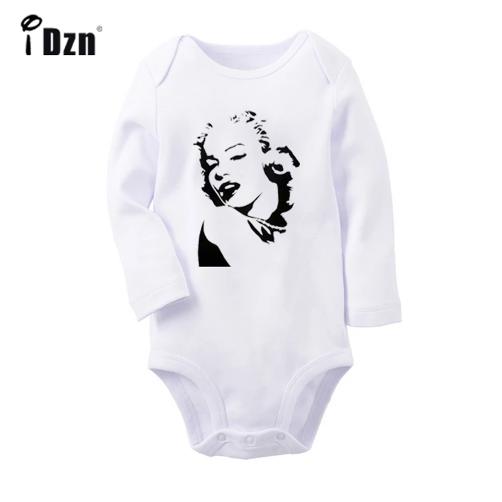 

Goddess Marilyn Monroe Cute Baby Rompers Baby Boys Girls Fun Print Bodysuit Infant Long Sleeves Jumpsuit Kids Soft Clothes