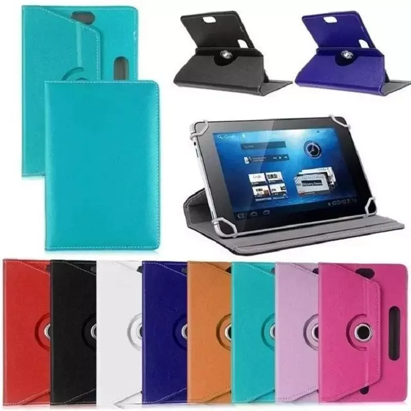 

Four Hook Notebook Back Base Protection Case Leather Cover for Tablet Holder 7/8/9/10 Inch Universal 360 Degree Rotating