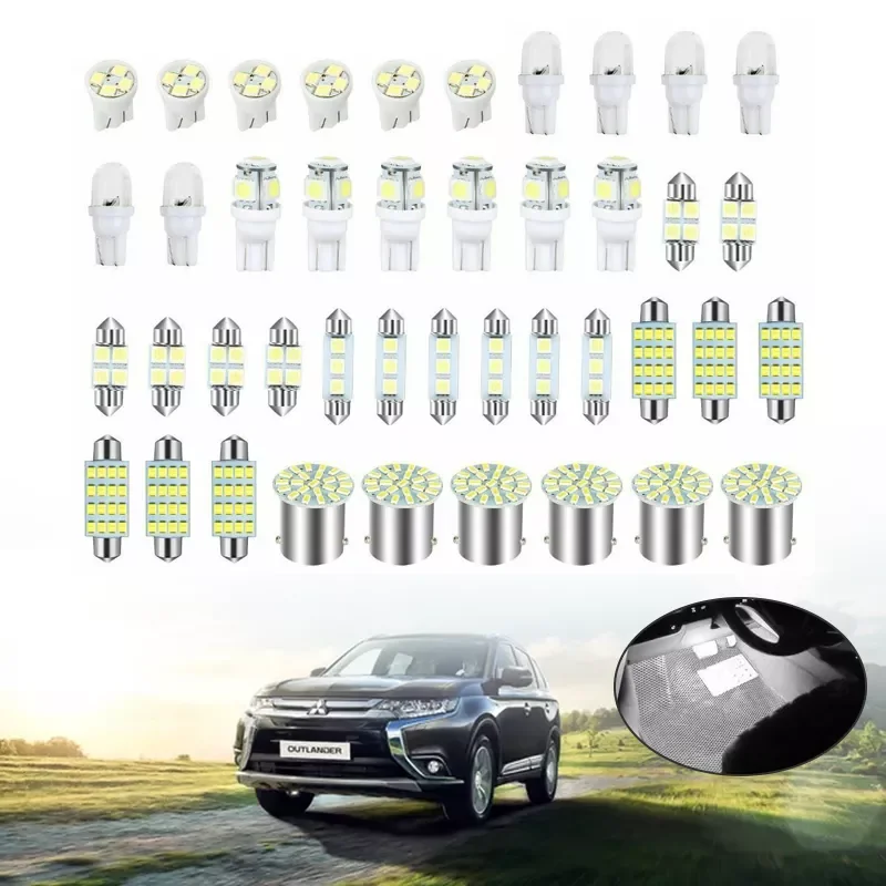 

42pcs Car Interior Combo LED Map Led Lights Dome Door Trunk License Plate Light Bulbs White Led Lights for Car Universal