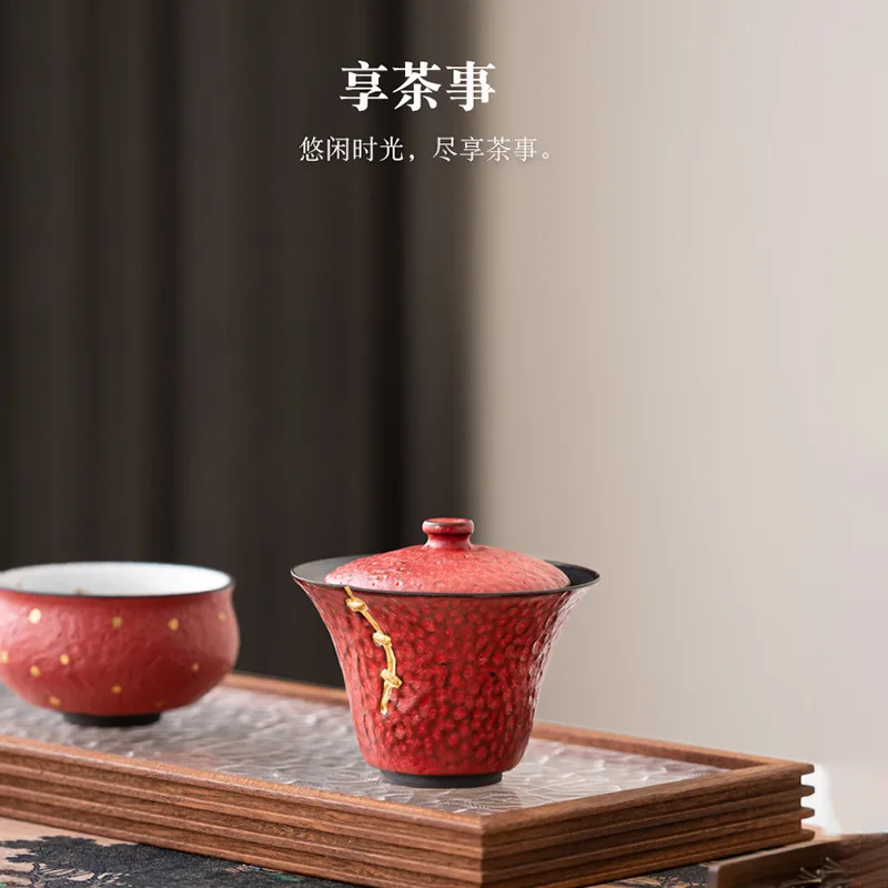 Ручная работа Persimmon HY Nail Tureen Чаша для чайной церемонии Подарок подруге Друг