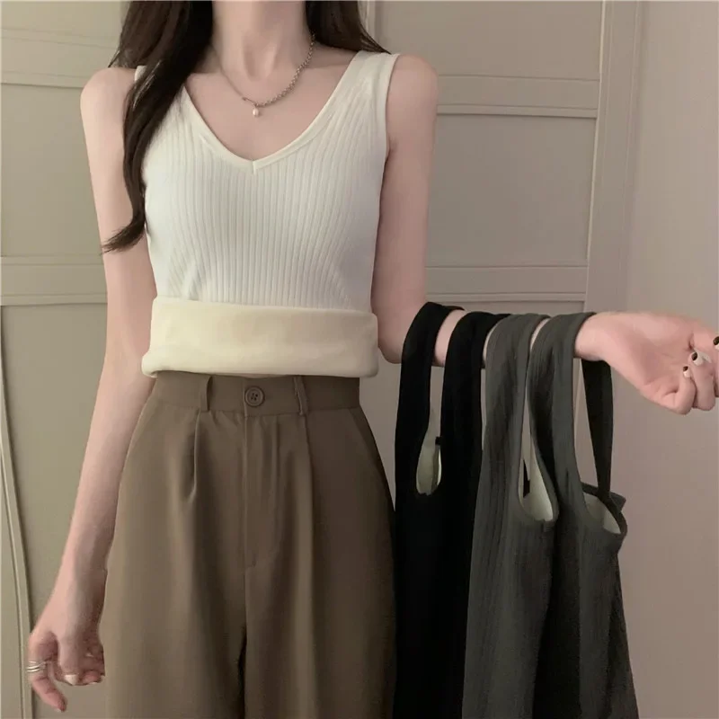 Осень/зима теплый утолщенный жилет на флисовой подкладке внутренняя одежда