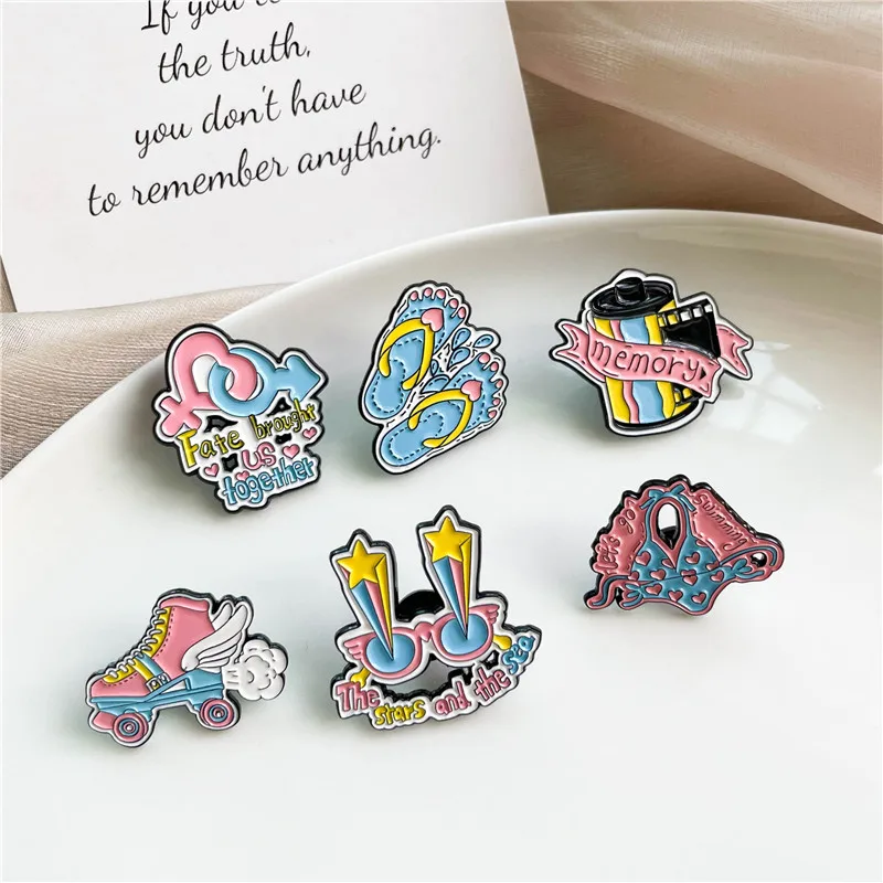 Красочная эмалированная брошь в виде звезды солнцезащитных очков милые крутые