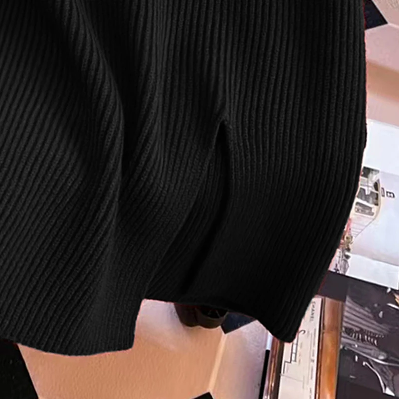 Женская вязаная рубашка с лацканами и жилет в Корейском стиле повседневная