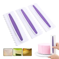 new pastry cutter cake decorating chocolates scrapers pastry comb smoother cream trowel baking tools kitchen cookie baking mould