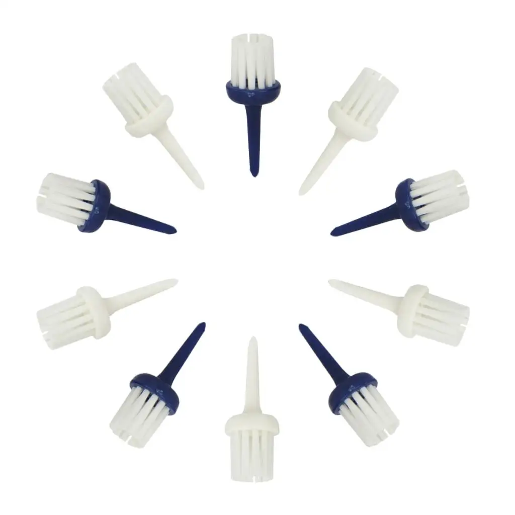 

10pcs Pro Golf Brush Tees Driver Training Supplies Golf Brushes Tees 52mm