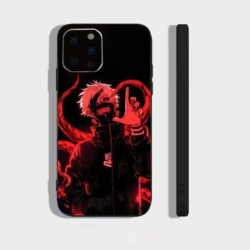 Фото Чехол для телефона Tokyo Ghoul Kaneki Ken (аниме) для iPhone 17, 16, 15, 14, 13, 12, 11 Plus, Pro Max и других моделей, мягкий черный чехол №2