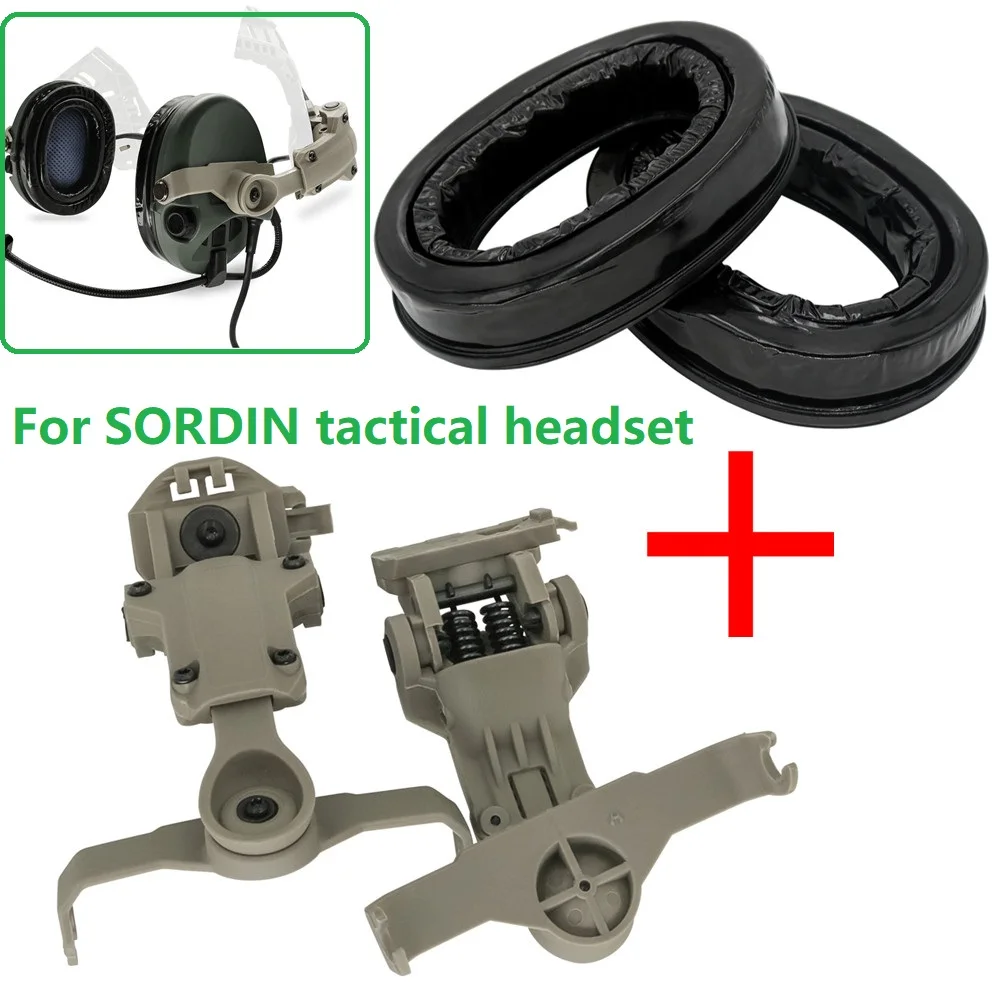 

Tactical ARC Rail Adapter with Gel Ear Pad for MSA SORDIN Tactical Headphones Active Hearing Protection Airsoft Shooting Headset