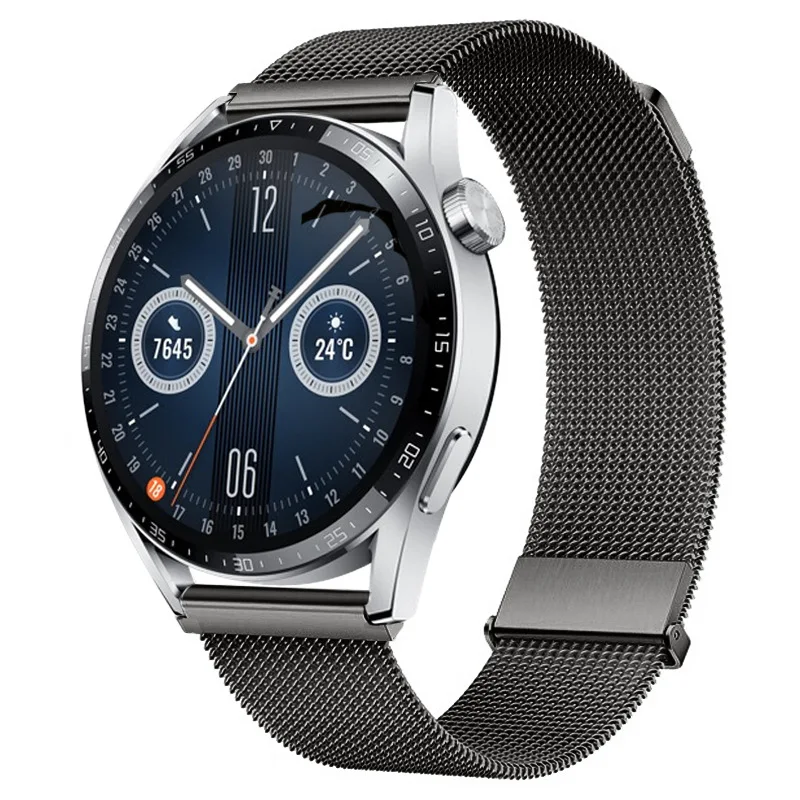 

Ремешок из нержавеющей стали для Huawei Watch 3 Pro 46 мм 48 мм, металлический магнитный браслет «Миланская петля» для Huawei GT 2 46 мм GT 2 Pro GT 2e