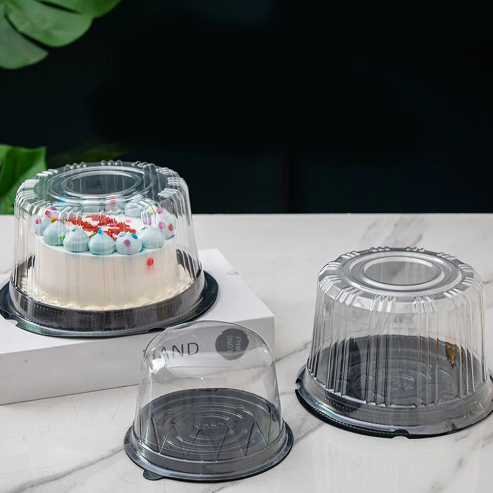 

Luxshiny Cake Boards Cake Carrying Box 10Pcs Plastic Cake Containers Lids Clear Cake Carriers Dome Cake Boxes Cover Cake