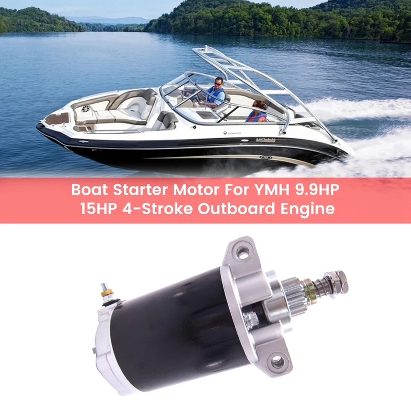 

Boat Starter Motor for Yamaha 9.9HP 15HP 4-Stroke Outboard Engine, Sierra 18-6943 66M-81800-00 66M-81800-01 66M-81800-02