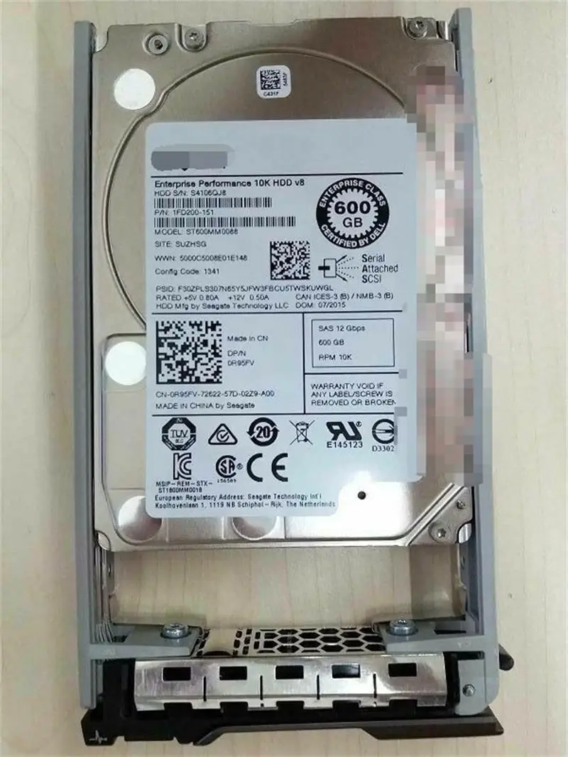 

Для Dell 600GB 10K 2,5 "SAS 12G для R310 R410 R510 T610 T710 R910 R810 R720XD R730XD