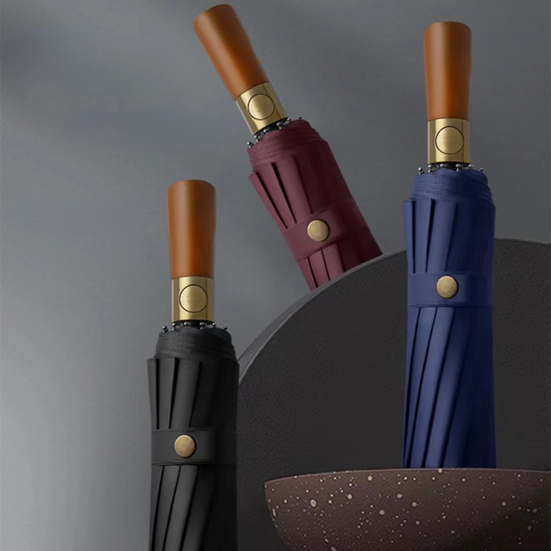 

Автоматический зонт с 12 ребрами для мужчин и женщин, ветрозащитный, Складывающийся, с сильным УФ-лучом, виниловый, деловые, Роскошные, дорожн...