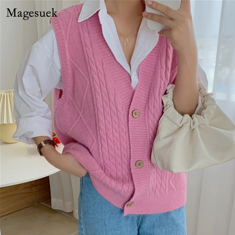 

Новинка 2022, модный кардиган, джемпер, вязаный свитер, жилет, Женский Повседневный свитер без рукавов, пальто, женская зимняя одежда, топы 22861