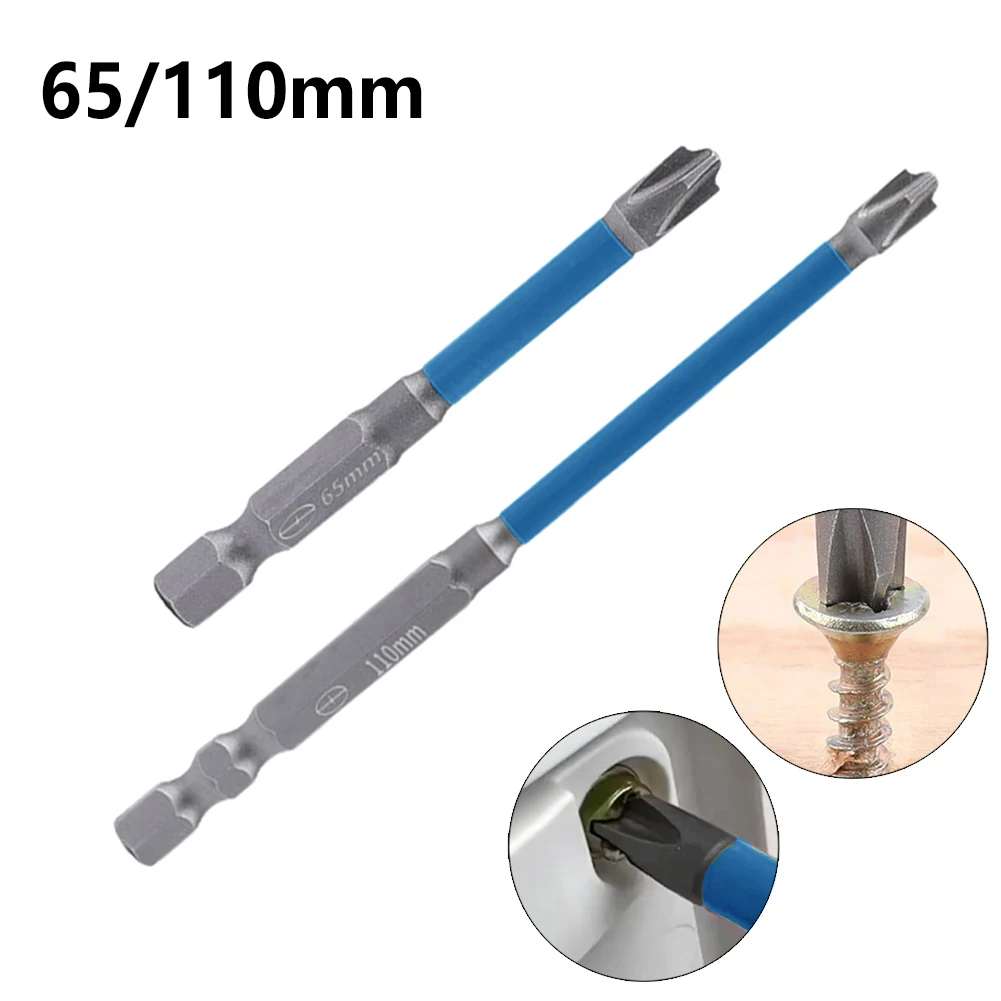 

Screwdriver Bits 65mm 110mm FPH2 Anti-slip Magnetic Special Slotted Cross Shank Fits Hand Electric Drill Driver Hand Accessories
