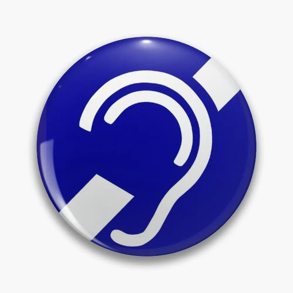 Брошь на булавке с символом глухих ювелирный аксессуар модная брошь заказ значки