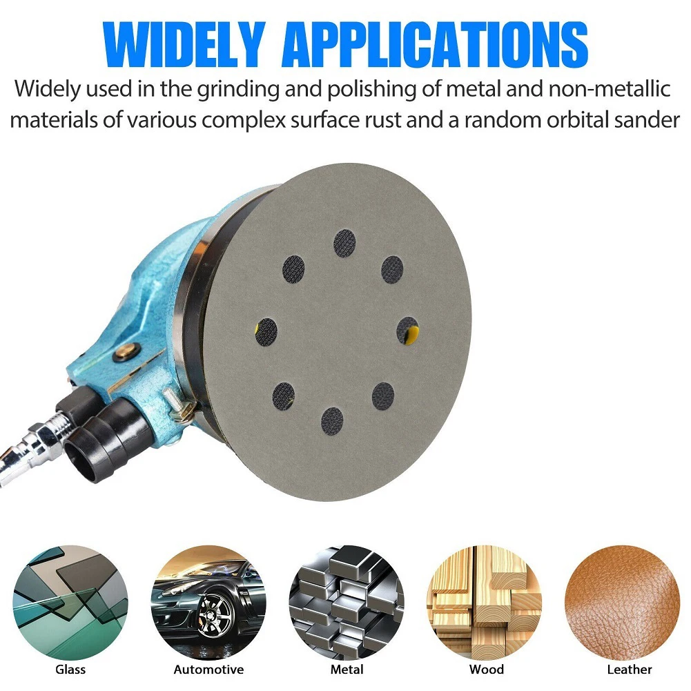 

30pcs 125mm Circular Sandpaper Silicon Carbide Wet Dry Sanding Papers Hook Loop Grinding Polishing Discs 8 Holes 400-2000 Grit