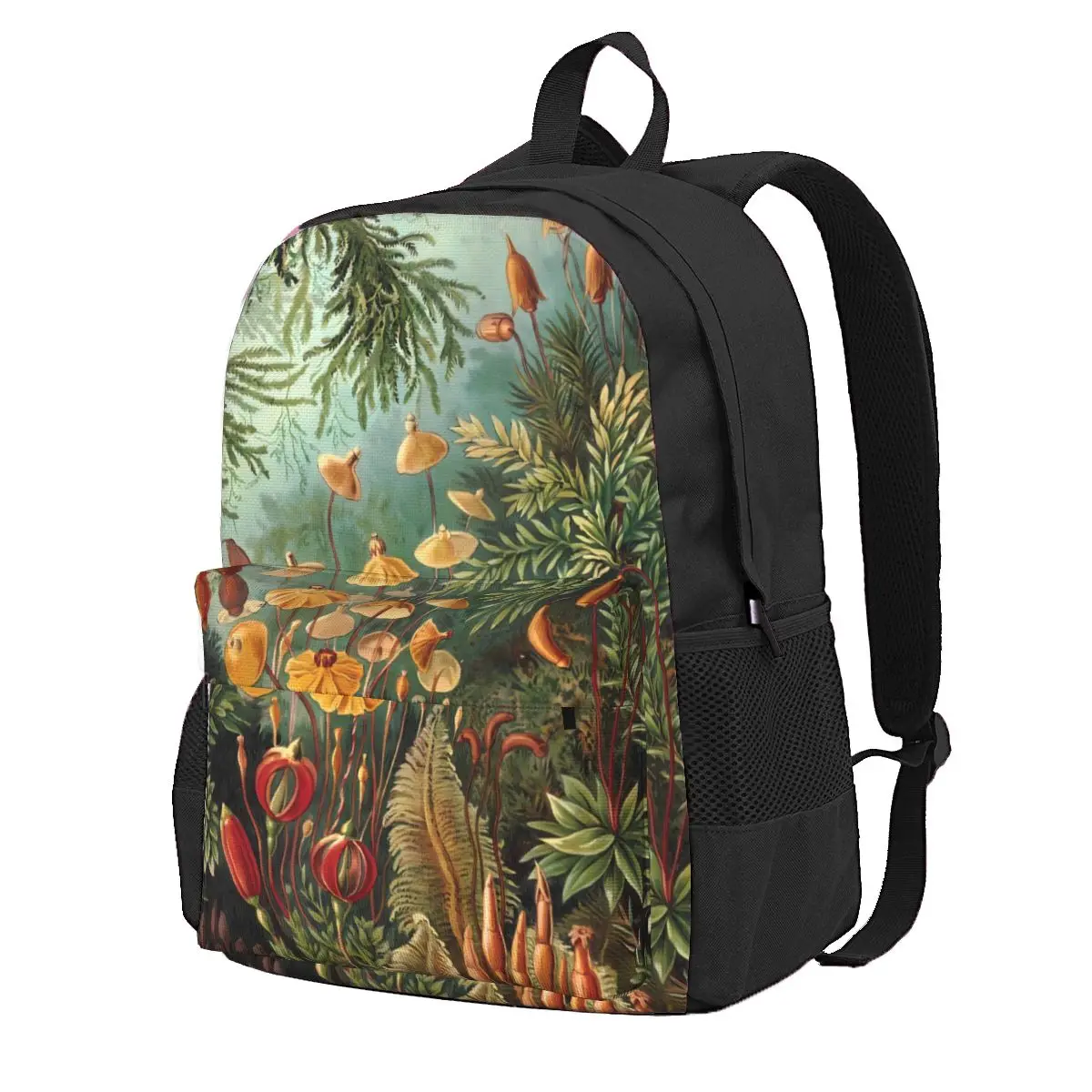 

Vintage Moss Plants Backpack Forest Print Workout Backpacks Boy High Quality Breathable School Bags Pretty Rucksack