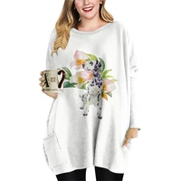 spring autumn women blouse tracksuit long sleeve casual clothes print comfortable simple style