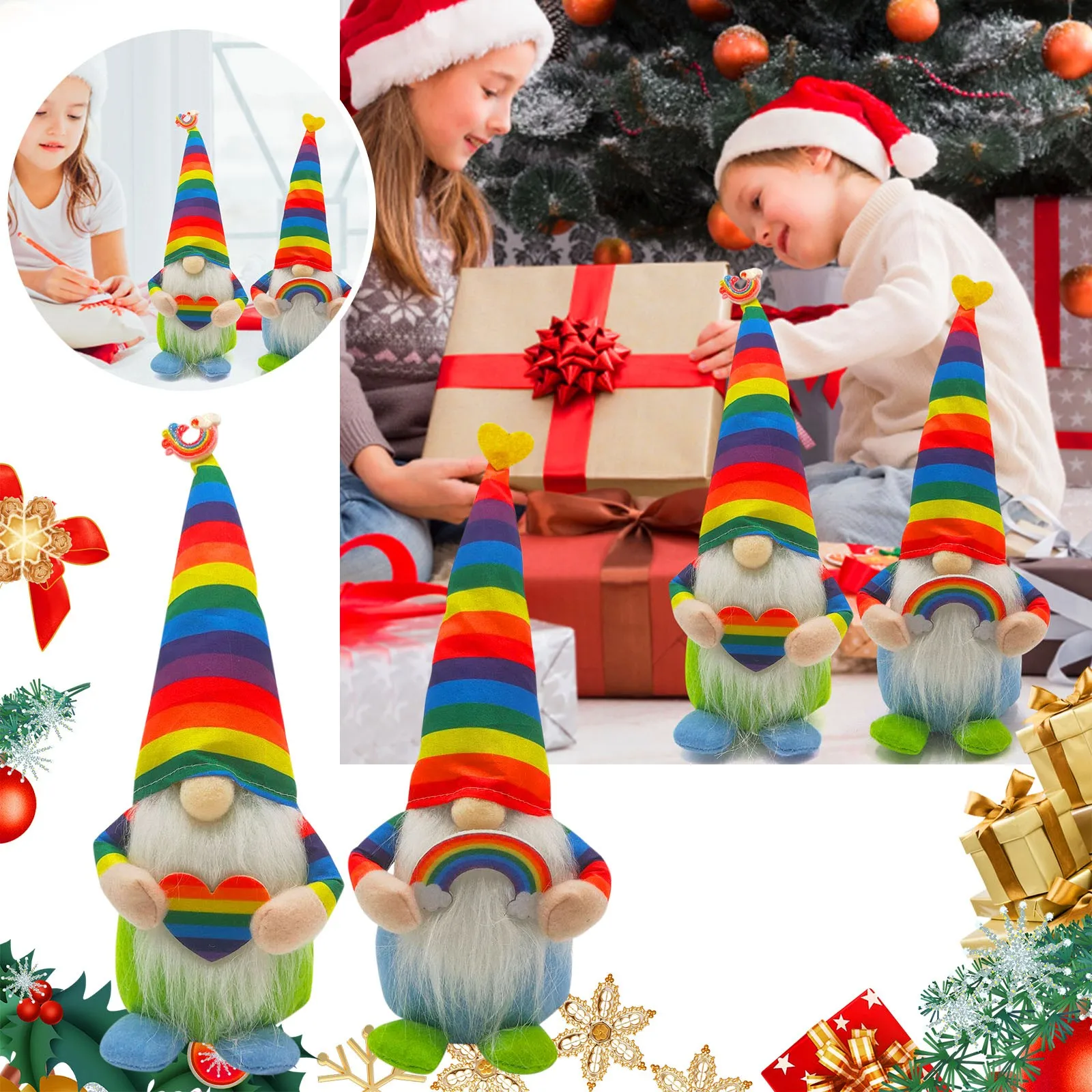 

Faceless Doll Christmas Gnome Desktop Ornament Christmas Doll Ornament