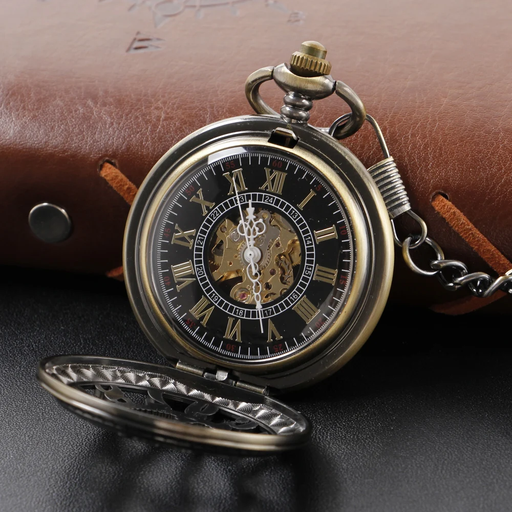 Arabic Digital Mechanical Pocket Watch High Quality Unisex Necklace Pendant Jewelry Gift for Men and Women Religio Masculino