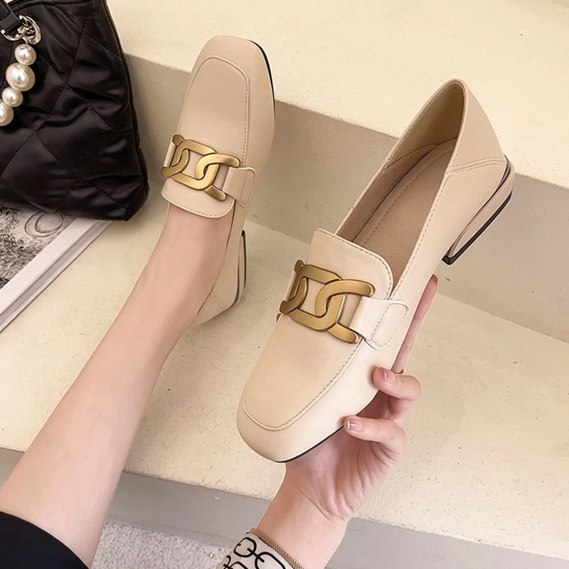 

Женские туфли-оксфорды в стиле ретро с квадратным носком, осенняя женская обувь, повседневные кроссовки, мягкие лоферы с мехом, без шнуровки...