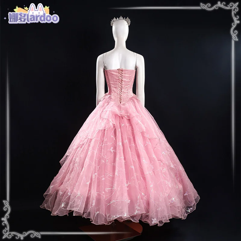 Lardoo Wicked Glynda Косплей Костюм Розовое Женское Платье Аксессуары Красивый Наряд