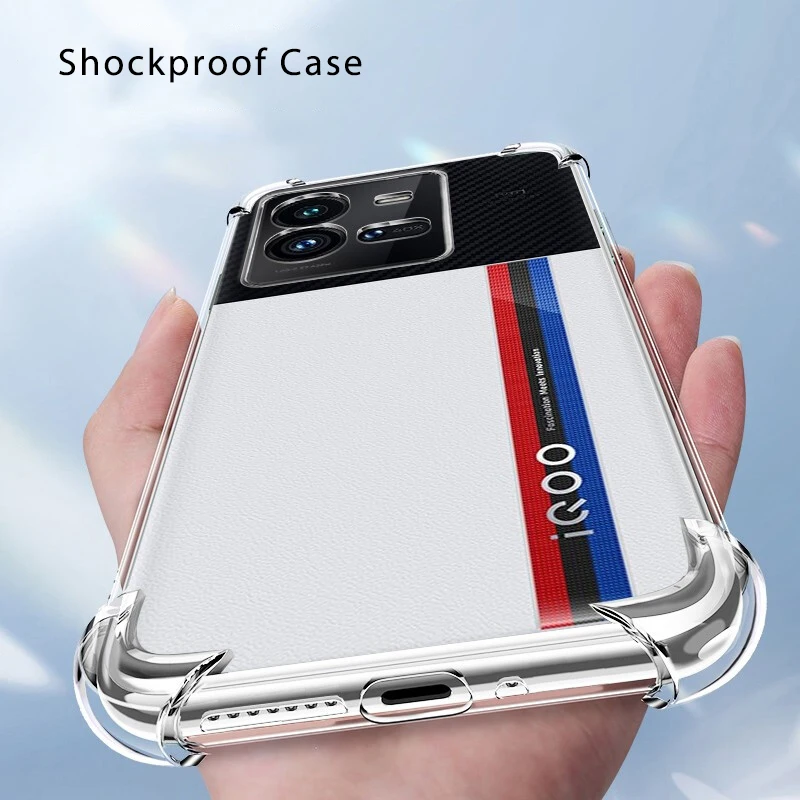 

For vivo iQOO 10 9 8 iQOO10 iQOO9 iQOO8 Pro SE Slim Soft TPU Silicone Transparent Case Shockproof Back Cover