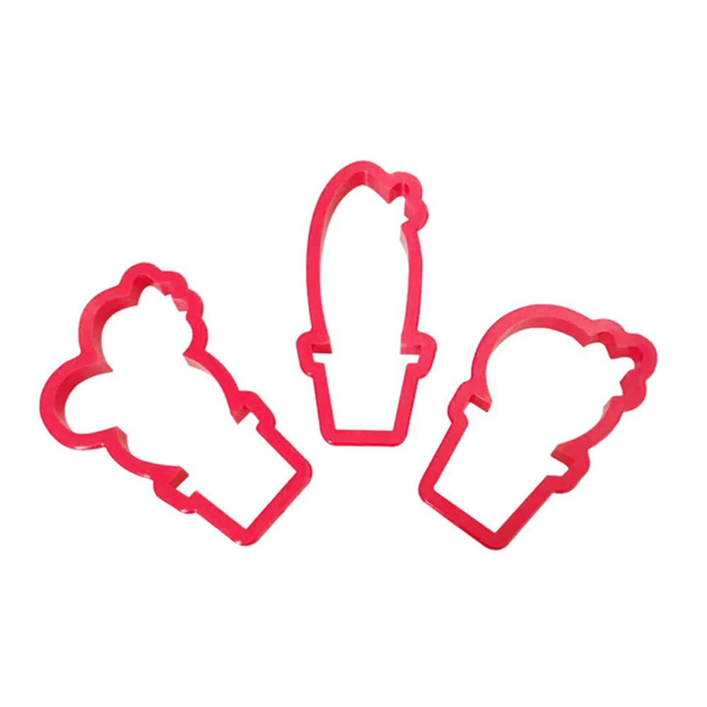 

3Pcs/set Cactus Cookie Cutter Made 3D Printed Fondant Cupcake Confeitaria Moulds Cookie Tools Cake Decorating Tools