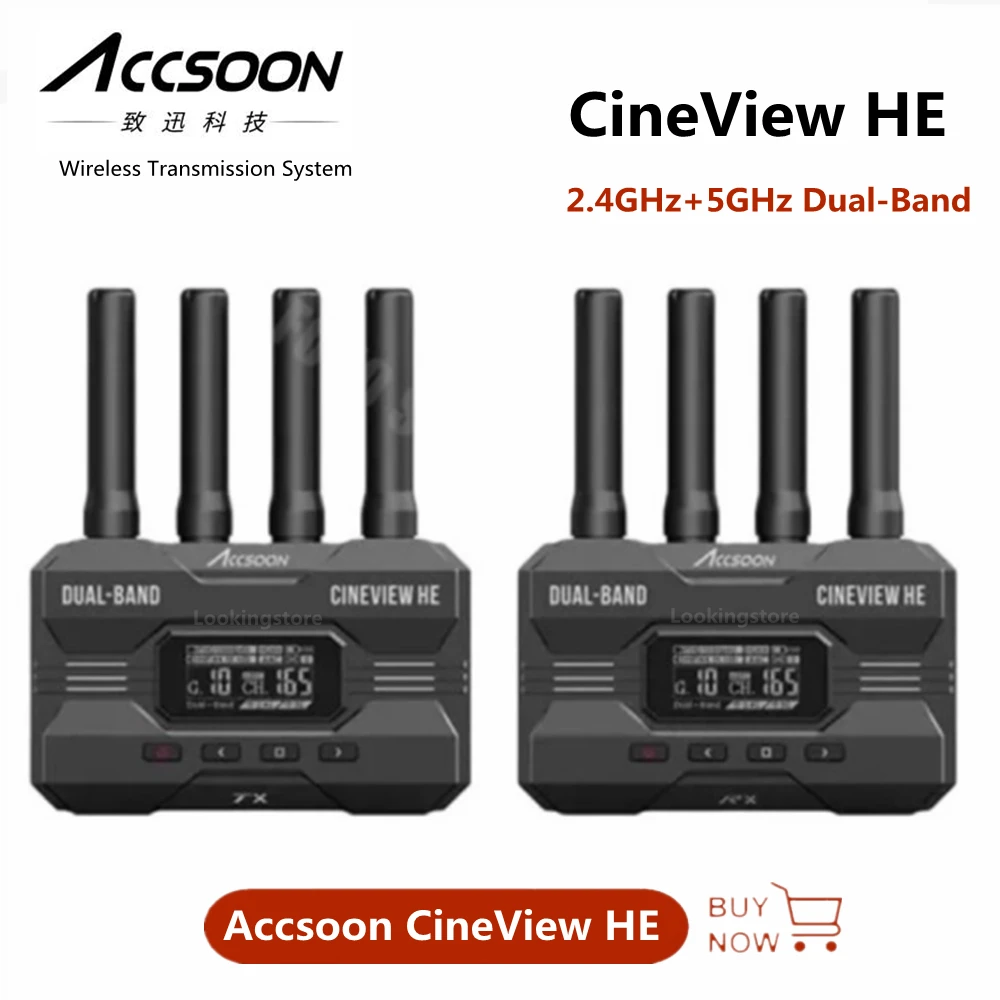 Система беспроводной передачи видео Accsoon CineView HE 2 4 ГГц 5 Двухдиапазонная