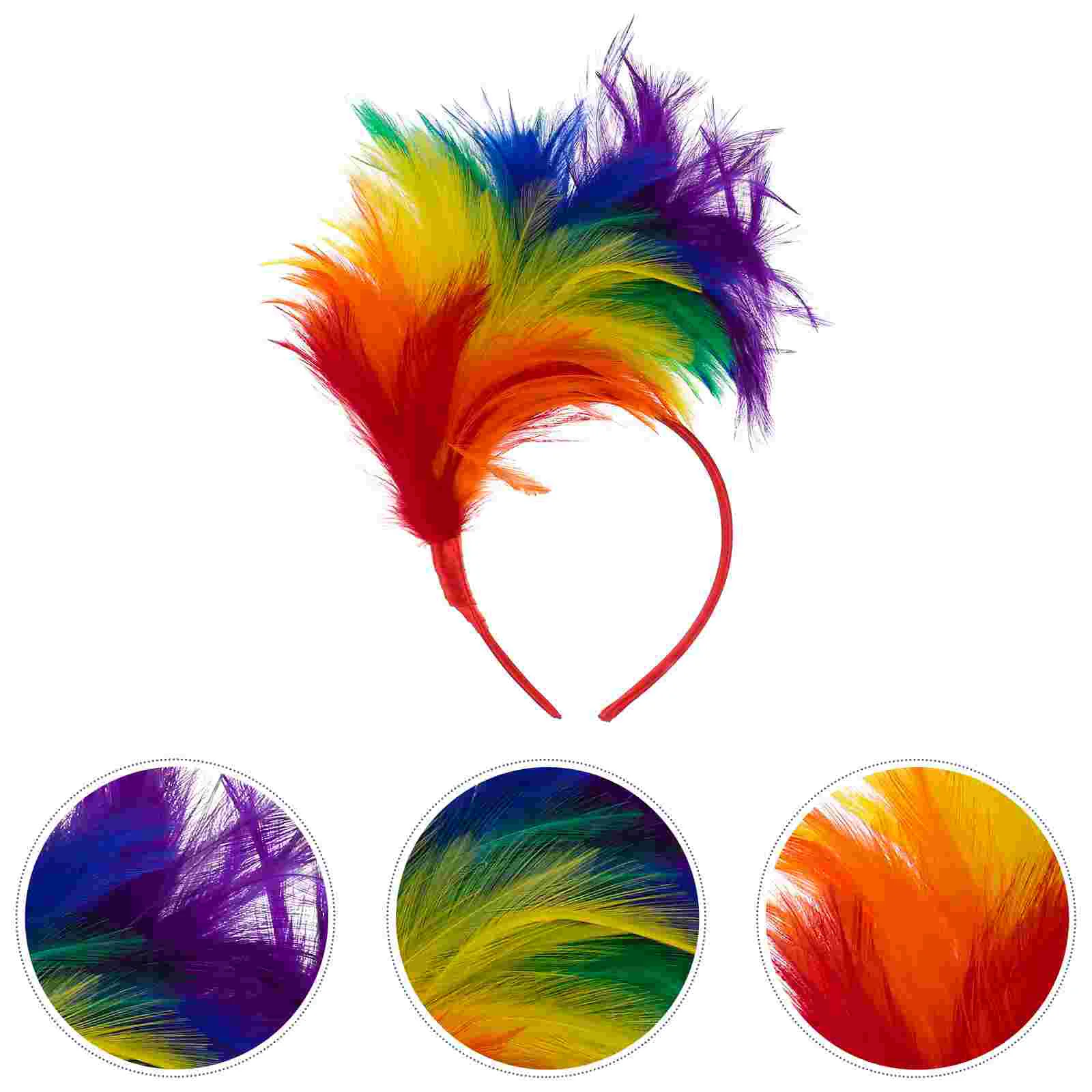 

Fascinator Headband Women Headpiece Wedding Headwear Party Headdress (Colorful)