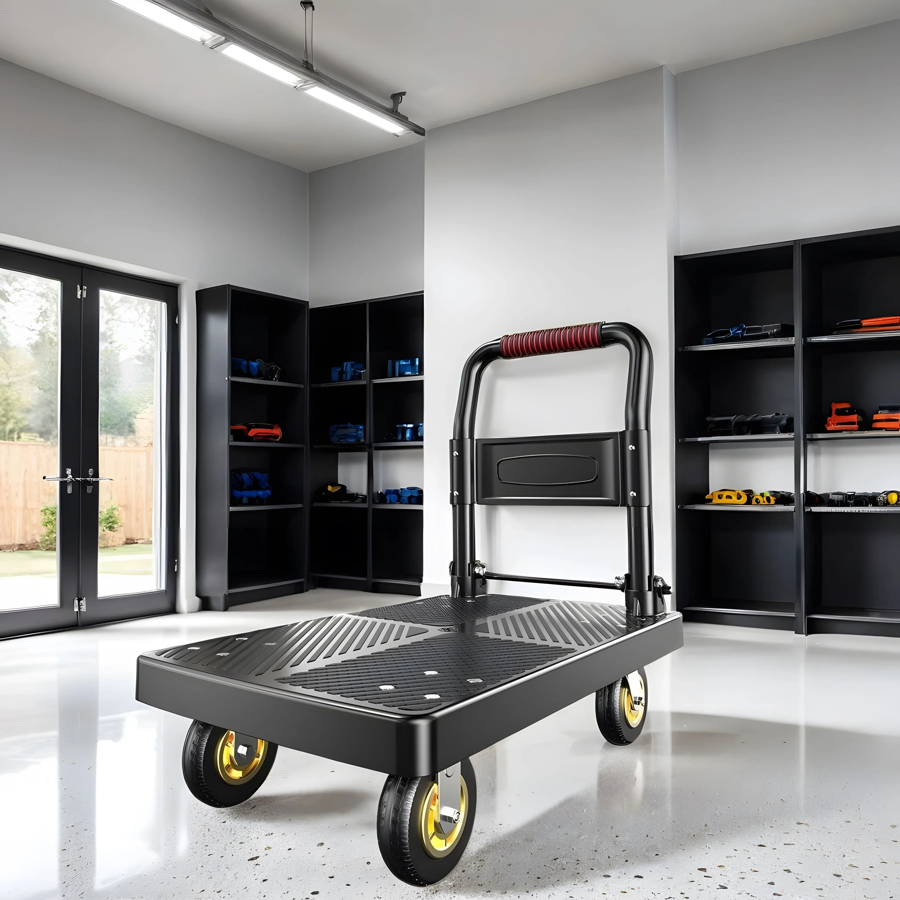 Ручные тележки 72x48 см 60-360 кг складные бортовые бесшумные тяговые бытовые