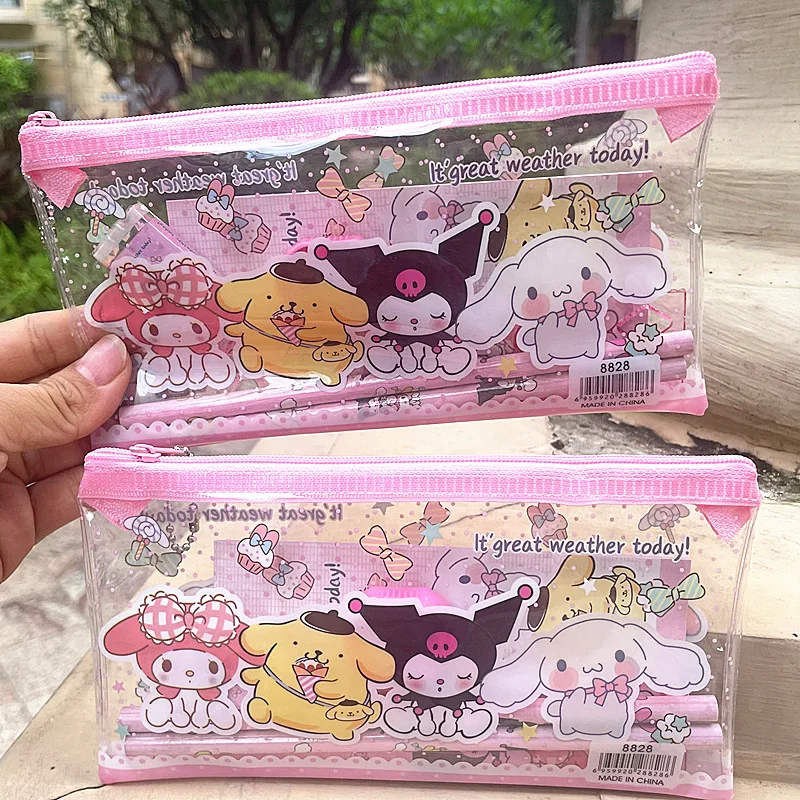 Канцелярский набор аниме Sanrio Melody Kuromi 6 предметов школьные принадлежности