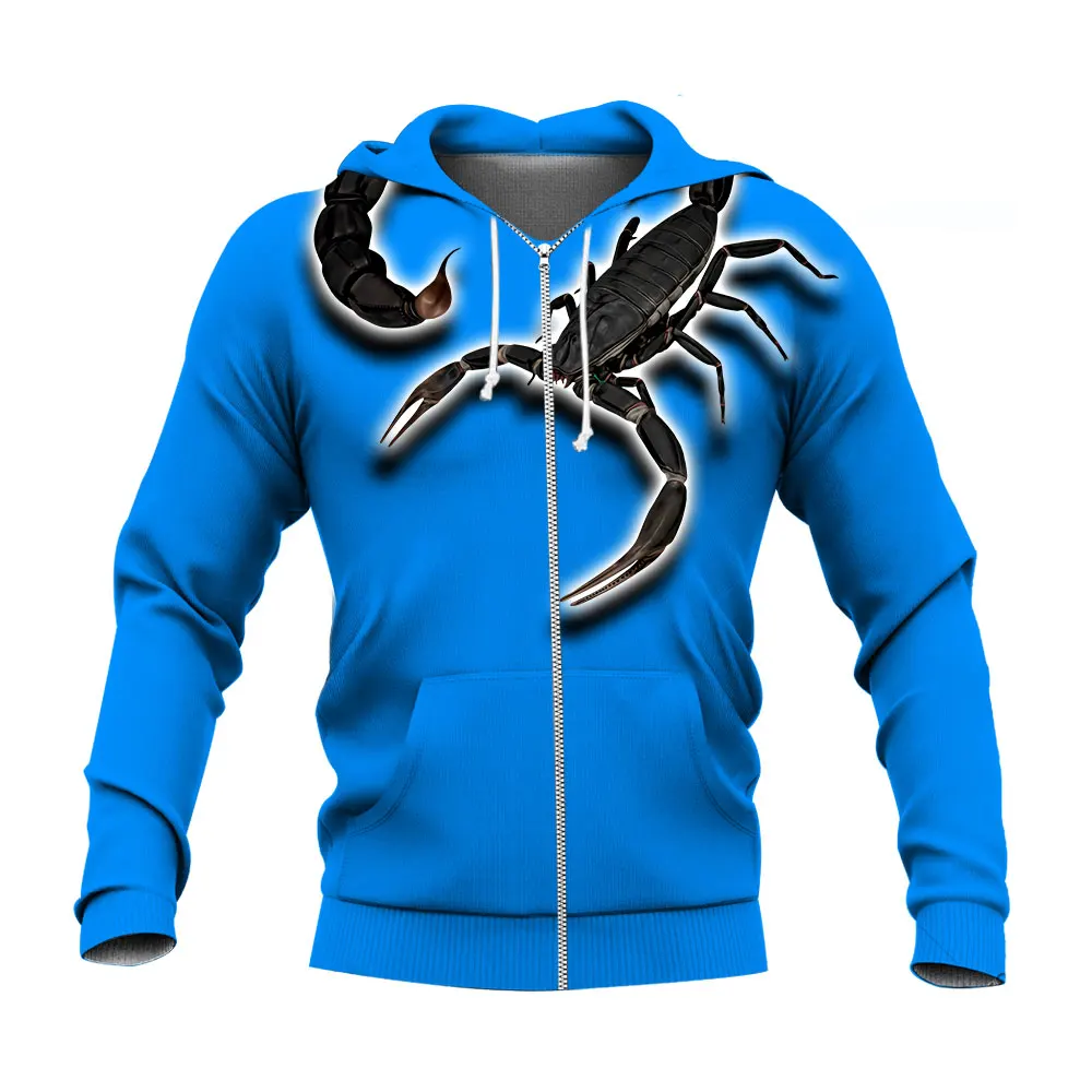 

Men's Clothing Halloween Oversized Hoodie Fleece Hoodies Women Scorpion Hooded Sweatshirts Harajuku Sweaters Techwear Anime Man