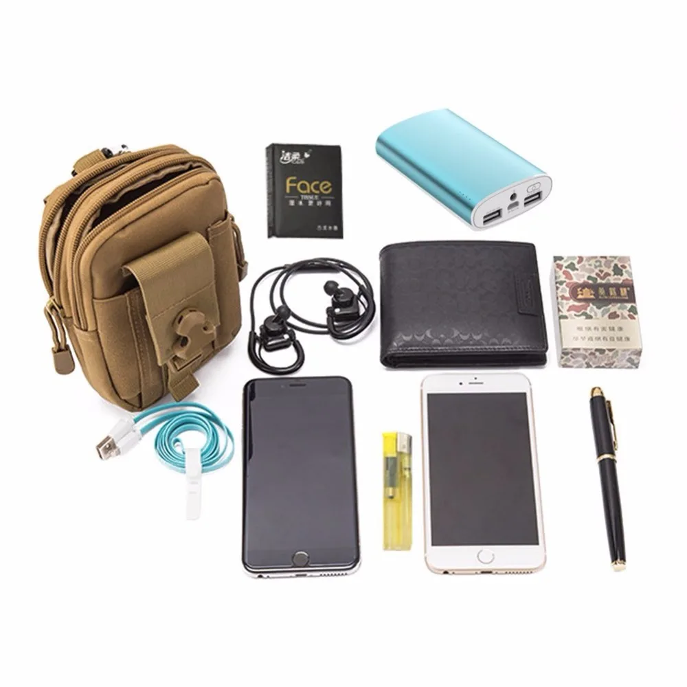 New Outdoor Tactical Phone Pouch Hunting Airsoft Molle Hip Waist Belt Clip Bag Wallet EDC Gadget Pouch Tool Dump Drop Bag Holder