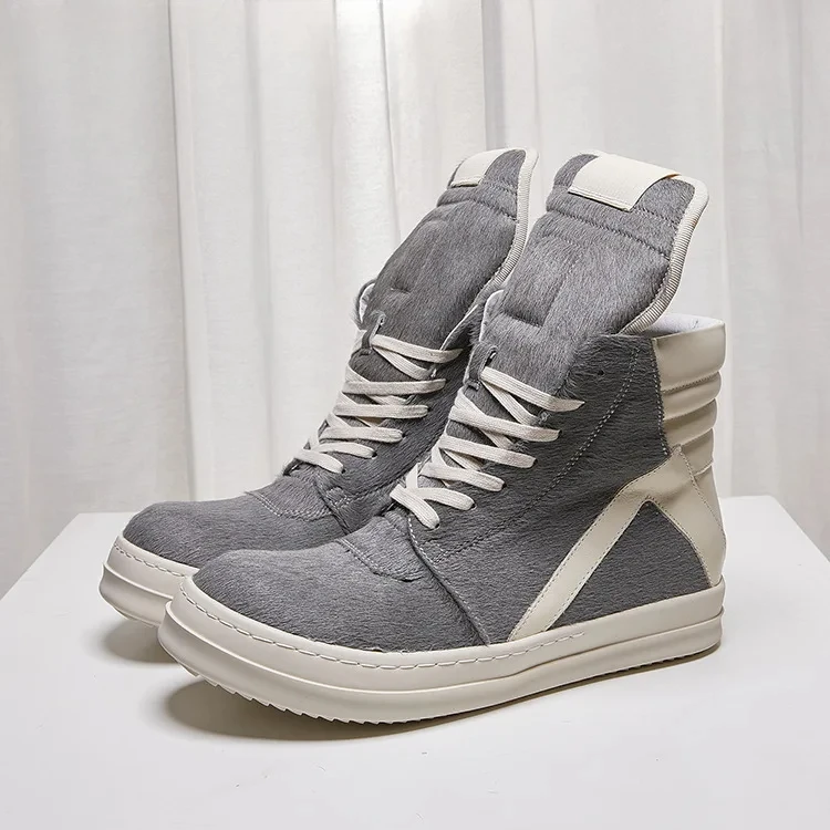 Винтажная повседневная обувь Rick мужские высокие кроссовки из конского волоса