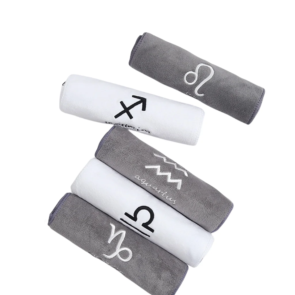 

12 Constellation Sports Towel Basketball Cycling Yoga Running Gym Lengthened Quick-drying Sweat-Absorbent Towel Does Not Shed