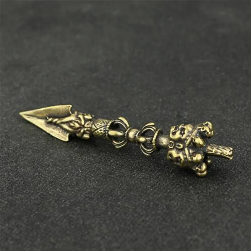 Буддийские артефакты из чистой меди украшения латунная голова лошади череп