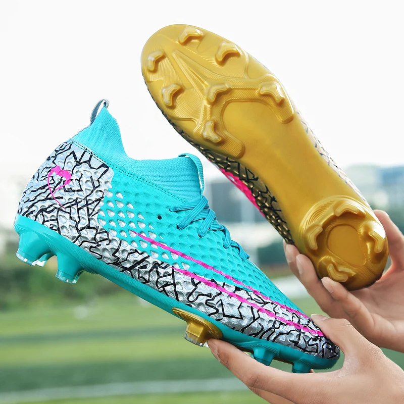 Men's Football Non-slip Shoes TF/FG Sports Shoes Soft indoor Turf Futsal Football Shoes Children's Football Shoes Size 33-48#