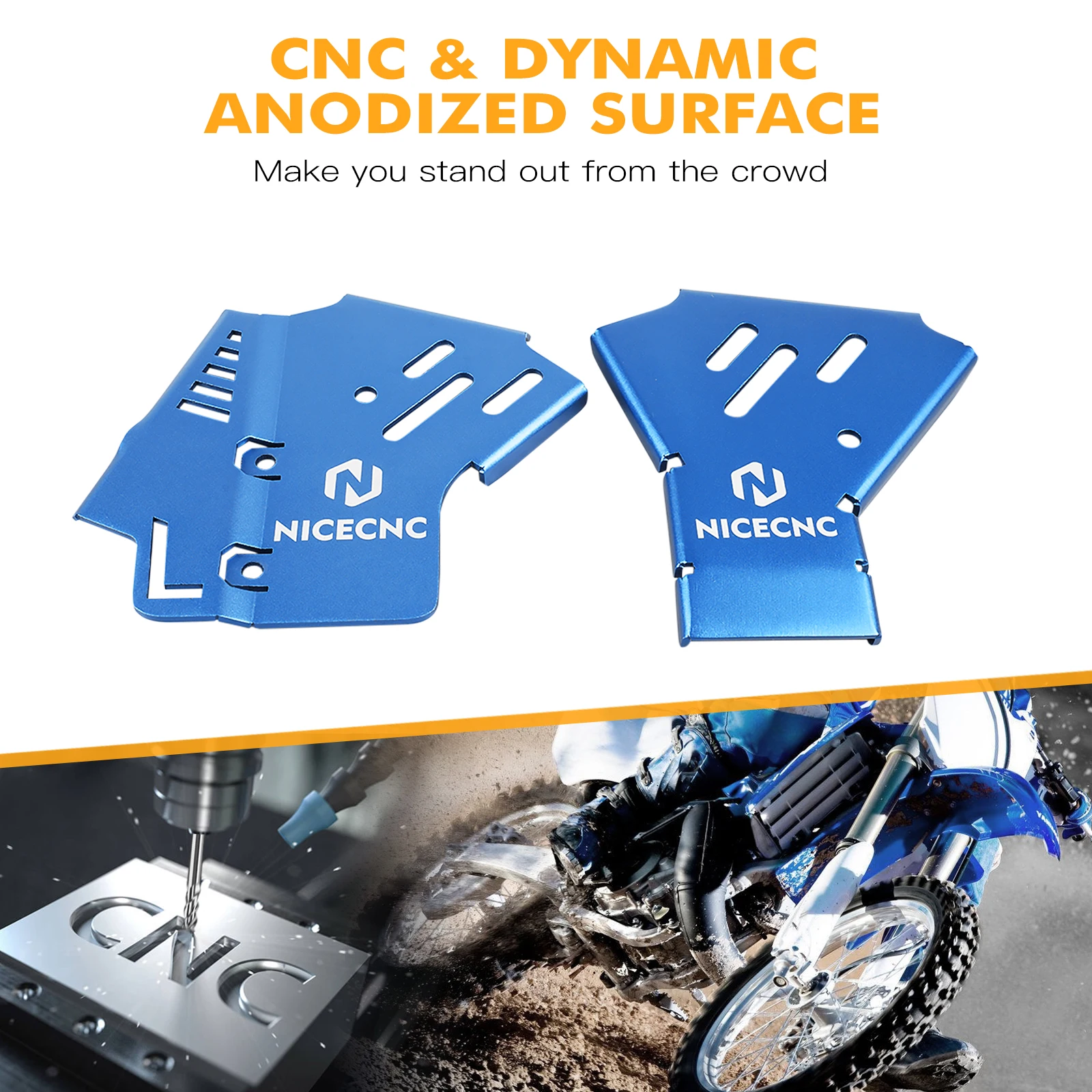 Защитный комплект алюминиевых каркасов для мотоцикла NICECNC для Yamaha YZ250 YZ 250 2005-2023 2022 2021 2020 2019+.