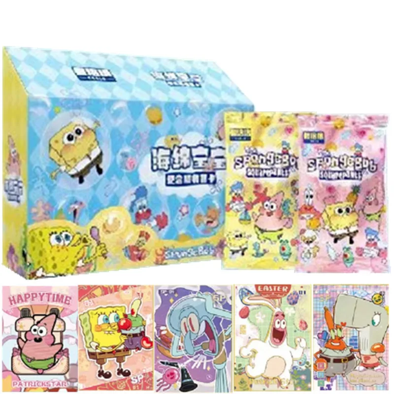 

SpongeBob SquarePants Commemorative Edition Collection Card Box Anime Peripheral Rare SP PR Playing Game Cards Toy Children Gift