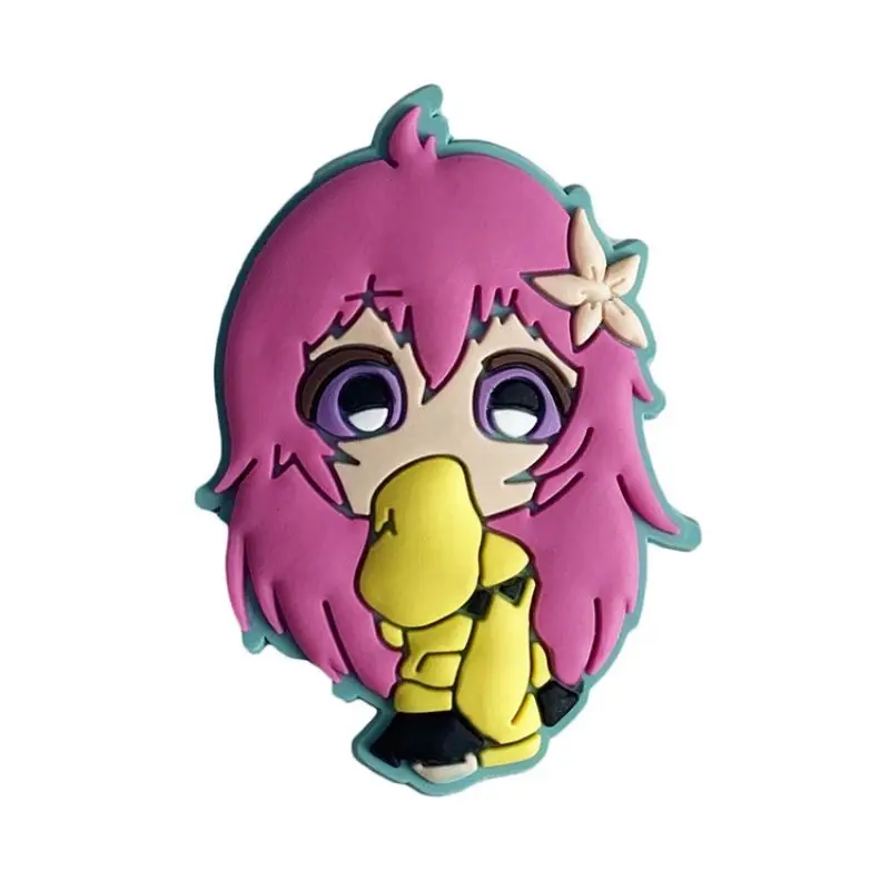 6pcs/set anime character shoe charms cute cartoon pvc shoe accessories decorative croc charms buckle jibz gift for kids