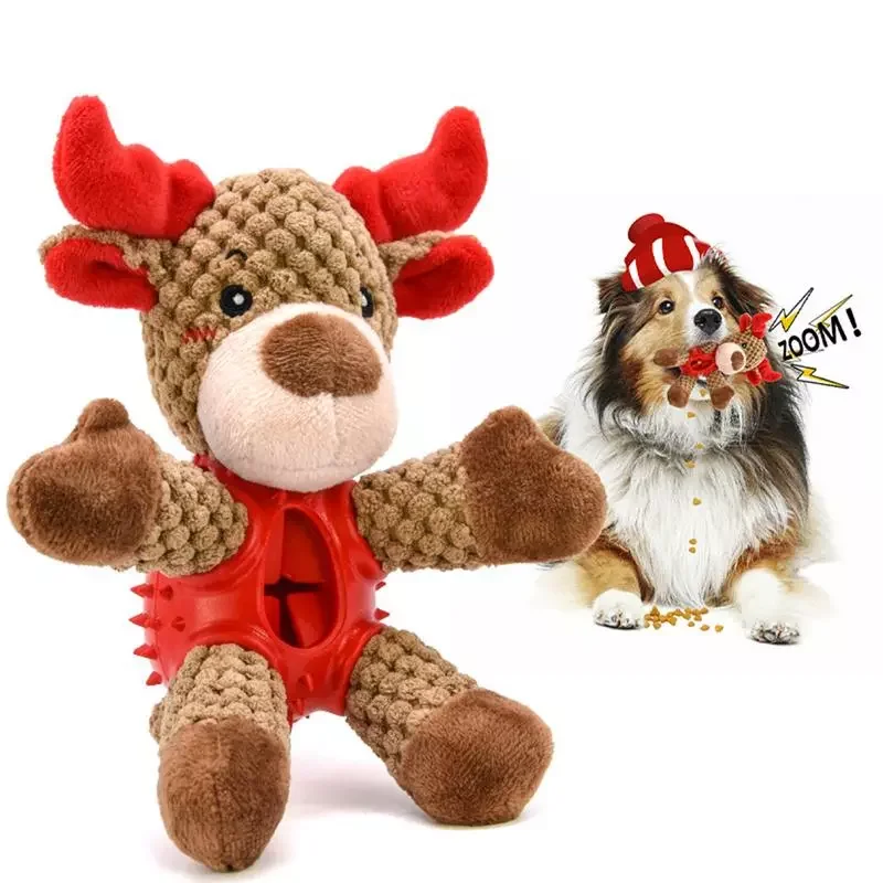 

Squeaky Plush Dog Toys Tough Dog Toys Durable Rubber Dog Chew Bite Toy Stuffed Dog Toys Funny Interactive Dog Toys For Puppy