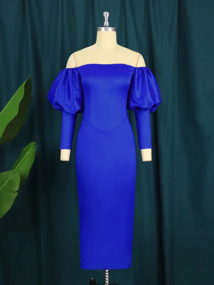 Large Fashion One Shoulder Dress Loose And Comfortable Sexy Bra Wrap Buttock One Step Dress Plus Size Dresses