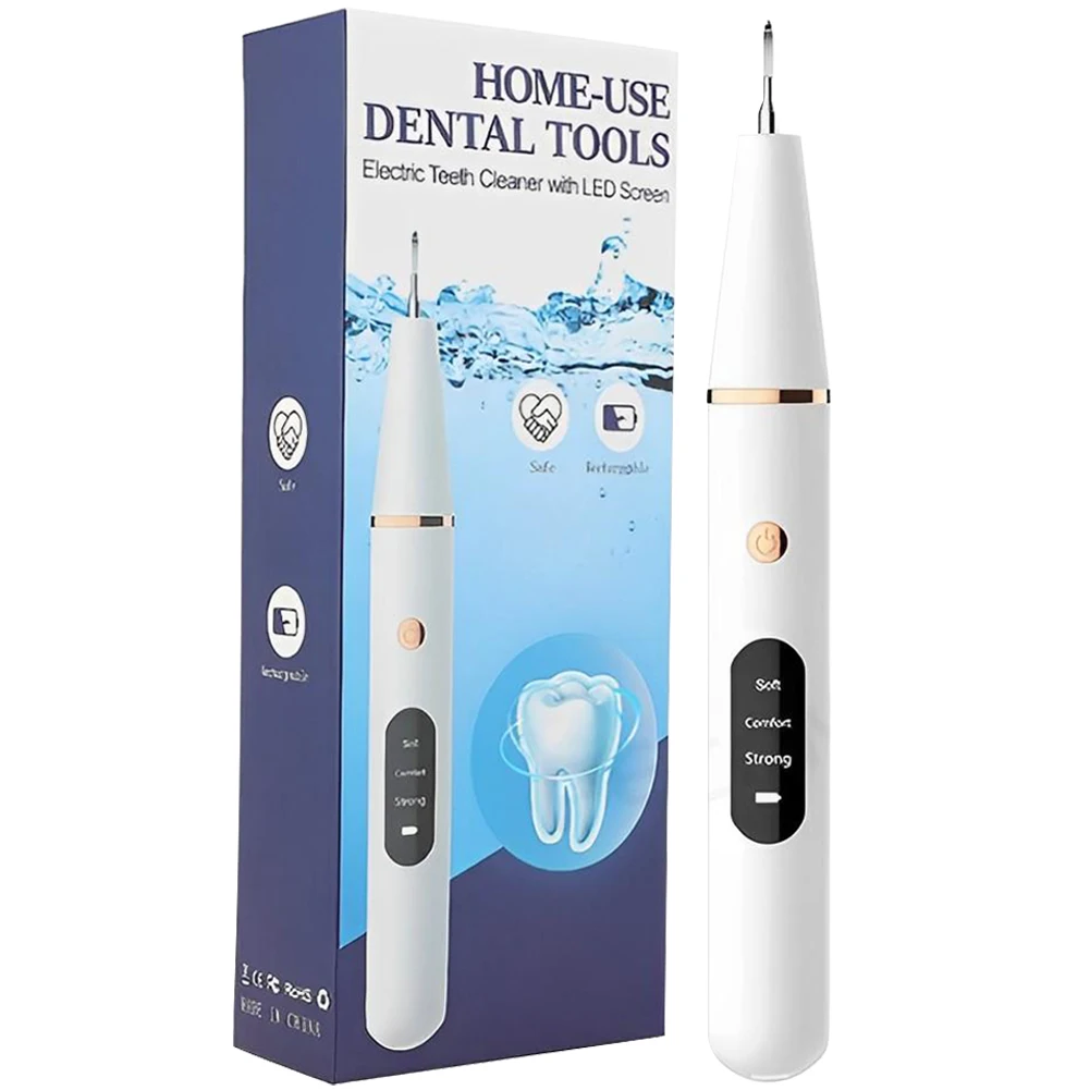 

Электрический набор для чистки зубов с 2 чистящими головками, Ультразвуковой Электрический Очиститель зубов, средство для чистки зубов, средство для чистки зубов, для взрослых и детей