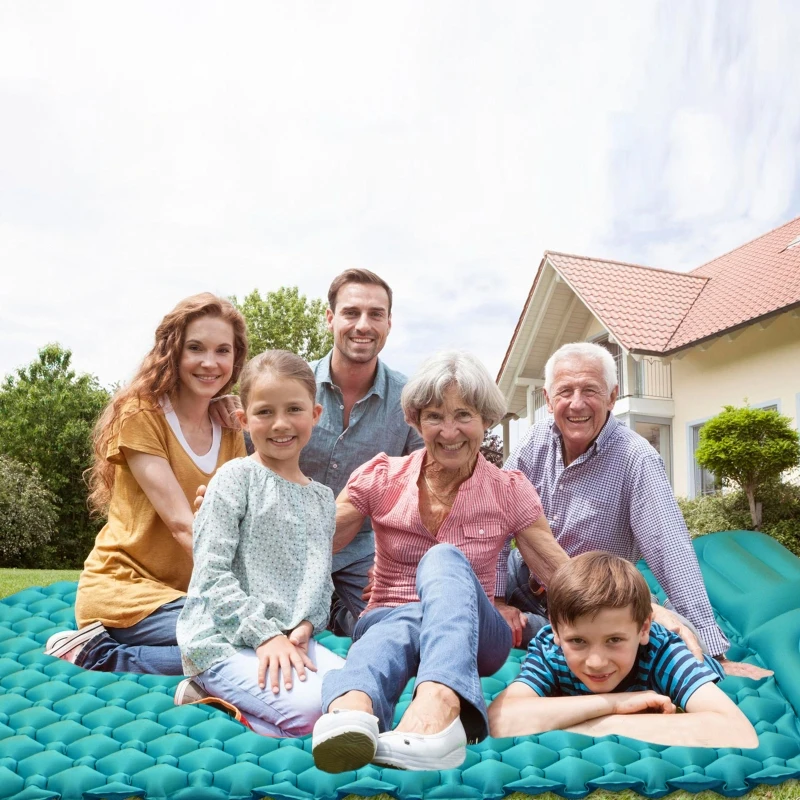 

Большая двойная подушка для кемпинга 918E с подушкой и ножным насосом, компактная Подушка для кемпинга