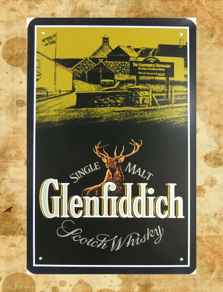 

Glenfiddich Scotch metal poster tin sign