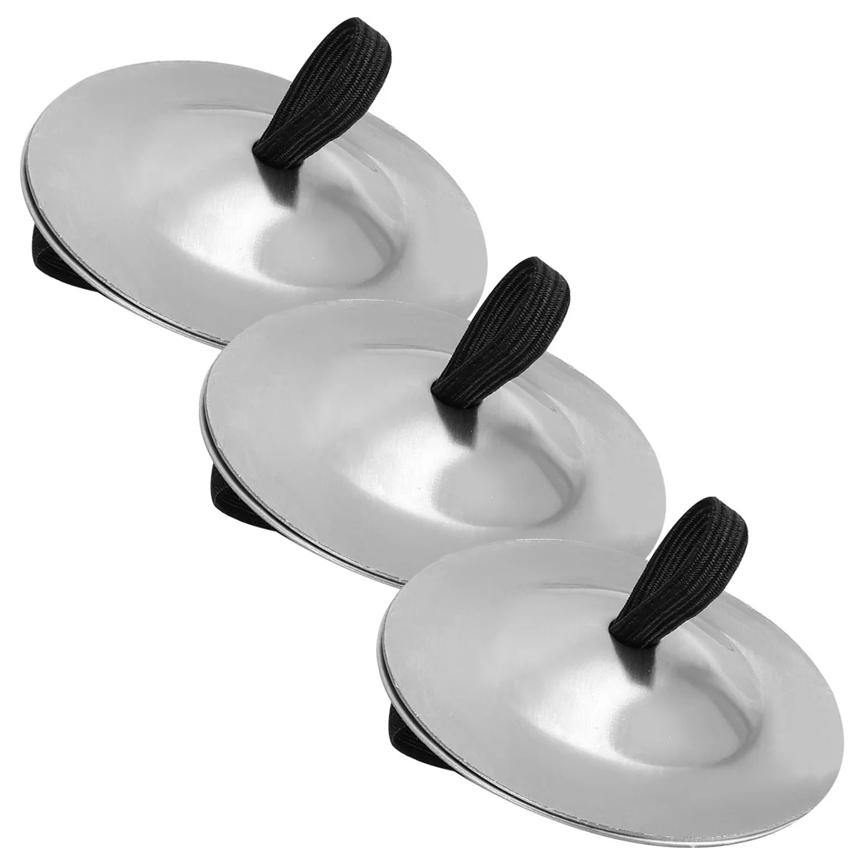 6pcs Musical Instrumen Iron Finger Cymbals Percussion Dancing Props Instrument (Silver)