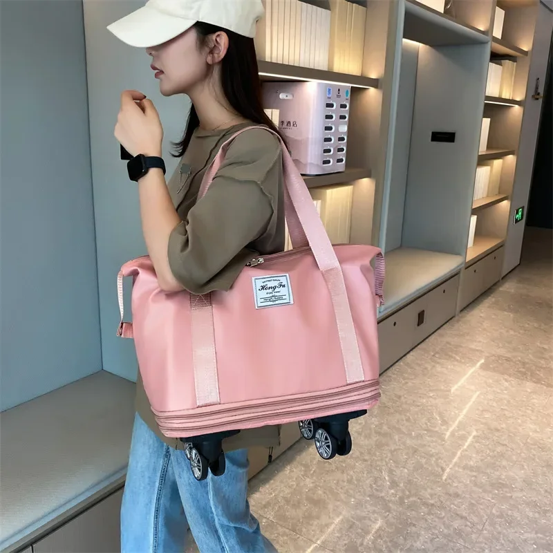 Большая вместительная сумка для фитнеса и йоги легкая дорожная ручная кладь