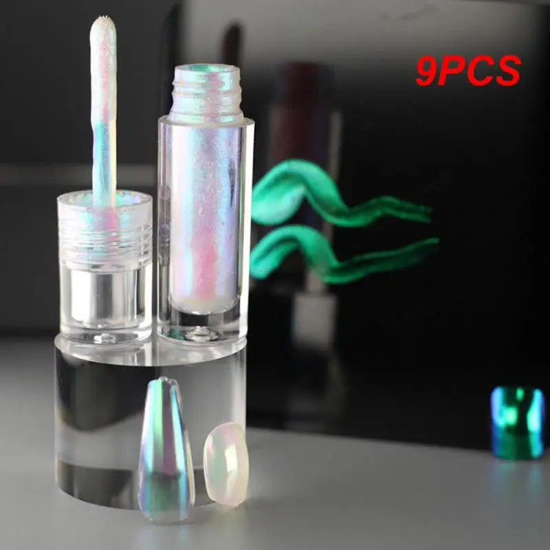 

9PCS New Product Nail Liquid Mirror Powder Liquid Moonlight Pigment Chrome Mirror Liquid Fingernail Decoration